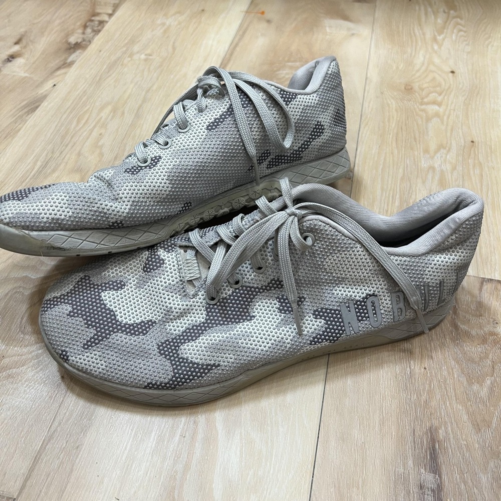 NOBULL Trainer Shoes Mens Size 13 Gray Camo CrossFit Training Minimalist